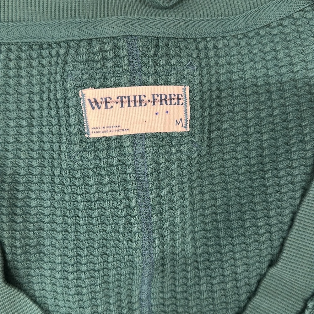 Teal V-Neck Women's Sweater - Picture 9 of 9